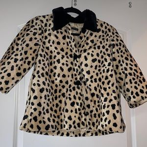 Kids girls jacket leopard heavy 6x